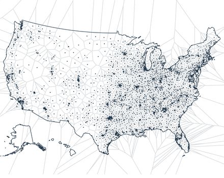 Voronoi mesh (Walmart stores)